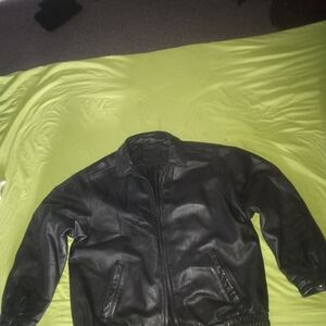 Croft & Barrow Men's Leather Bomber Jacket
